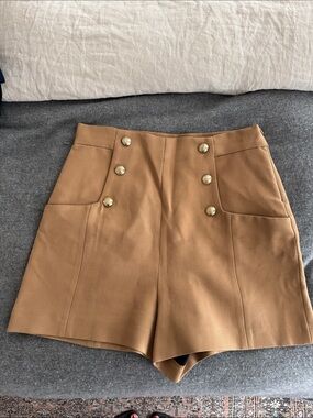 Zara high waisted tailored shorts